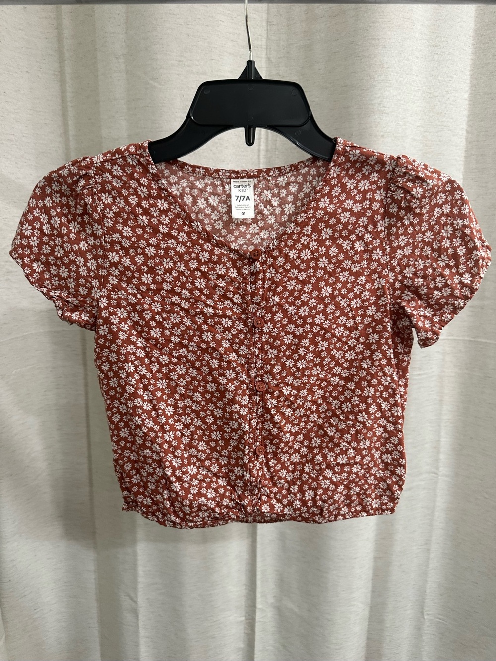 Carter's Girls Floral Crop Top Size 7